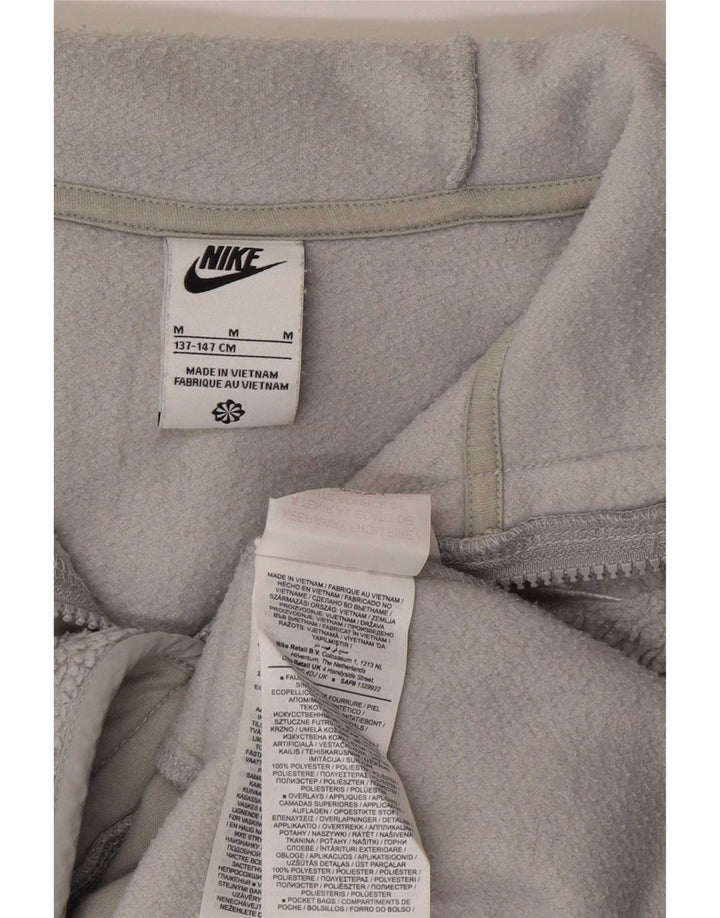 Jaqueta Nike Boys com capuz de lã 11-12 anos cinza médio poliéster