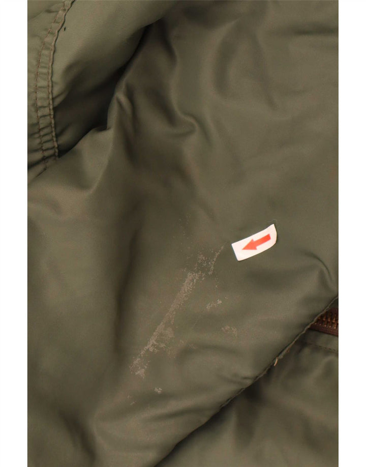 Carrera Veste Bomber Homme UK 40 Large Kaki Colourblock Polyamide