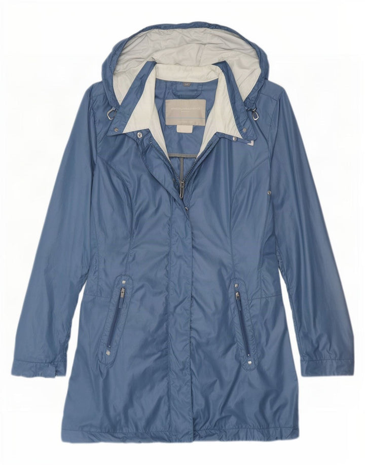 PEUTEREY Womens Hooded Raincoat IT 46 Large Blue