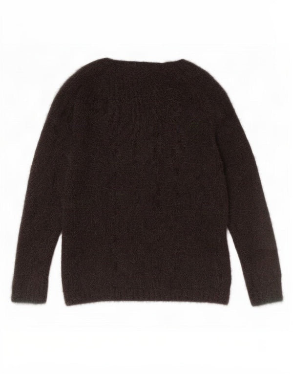 Topshop Maglione da donna oversize con scollo a barca UK 10 Piccolo acrilico grigio