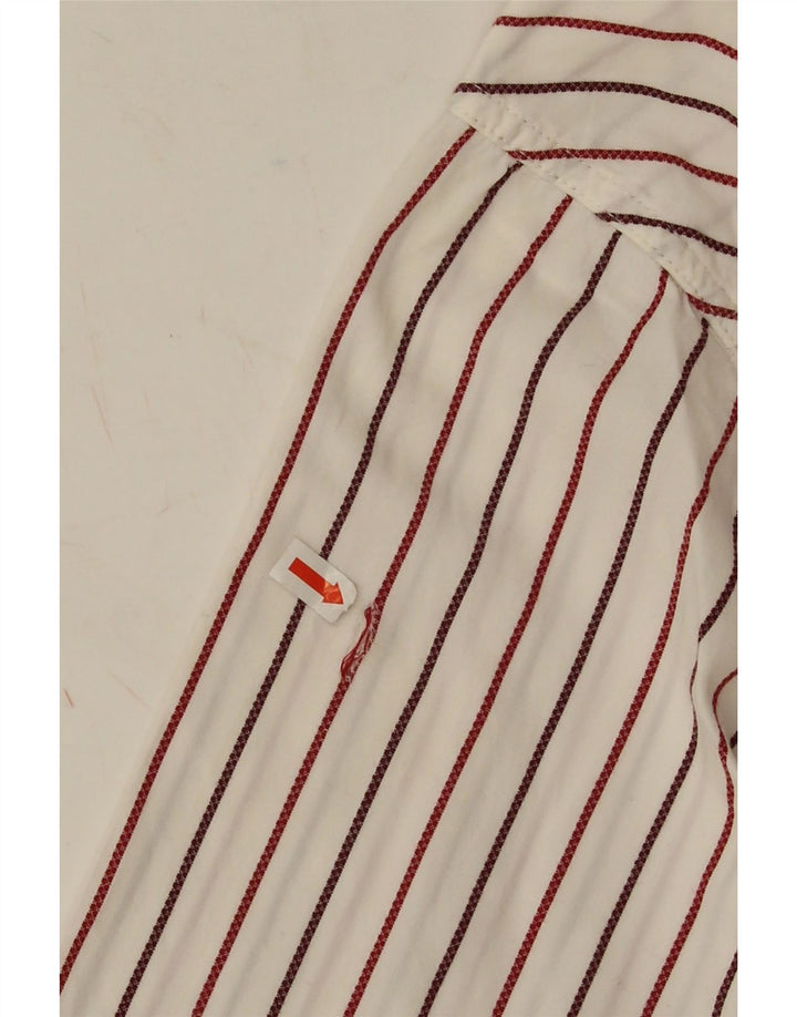 Wrangler Mens Shirt XL White Striped Cotton