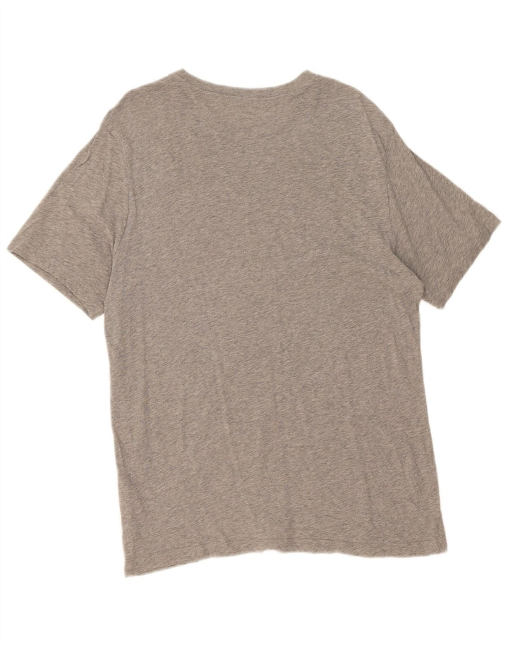 NIKE Mens Graphic T-Shirt Top Medium Grey Cotton