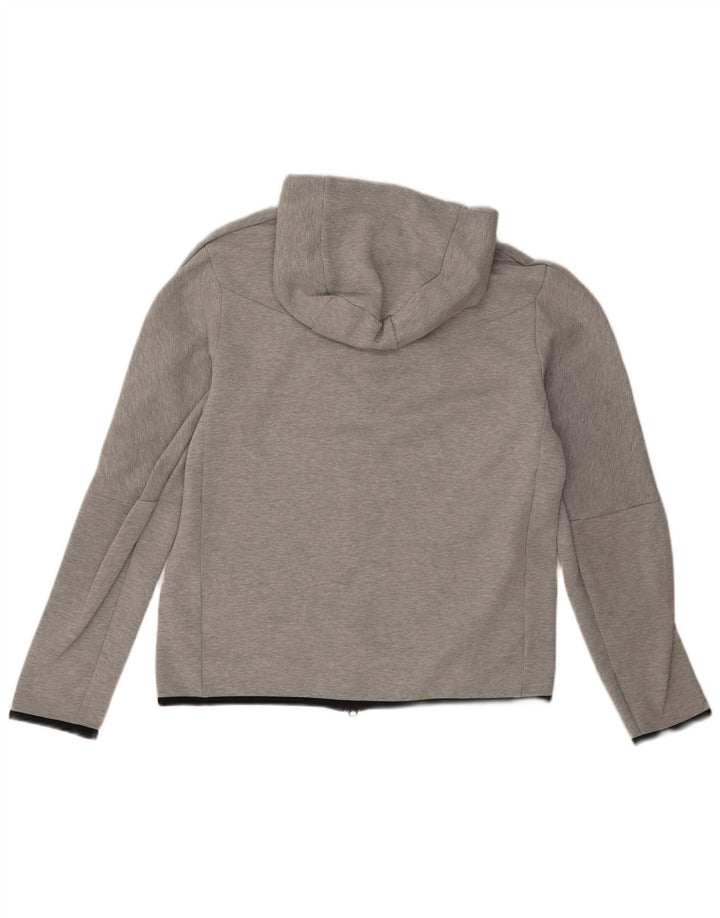 Nike Mens Zip Hoodie Sweater Medium Grey Flecked Cotton