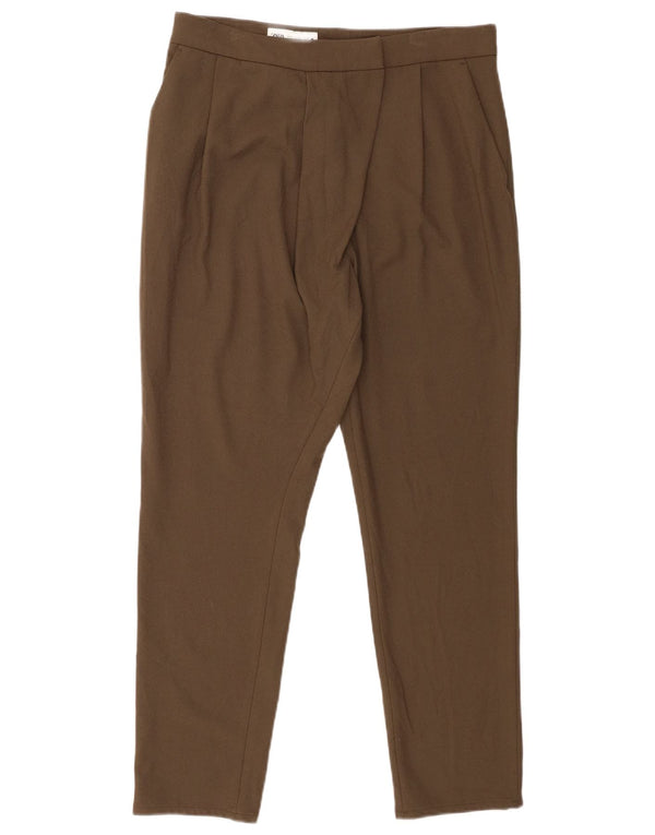 Pantaloni chino pentru femei cu talie înaltă Zara Mediu L28 L28 Maro