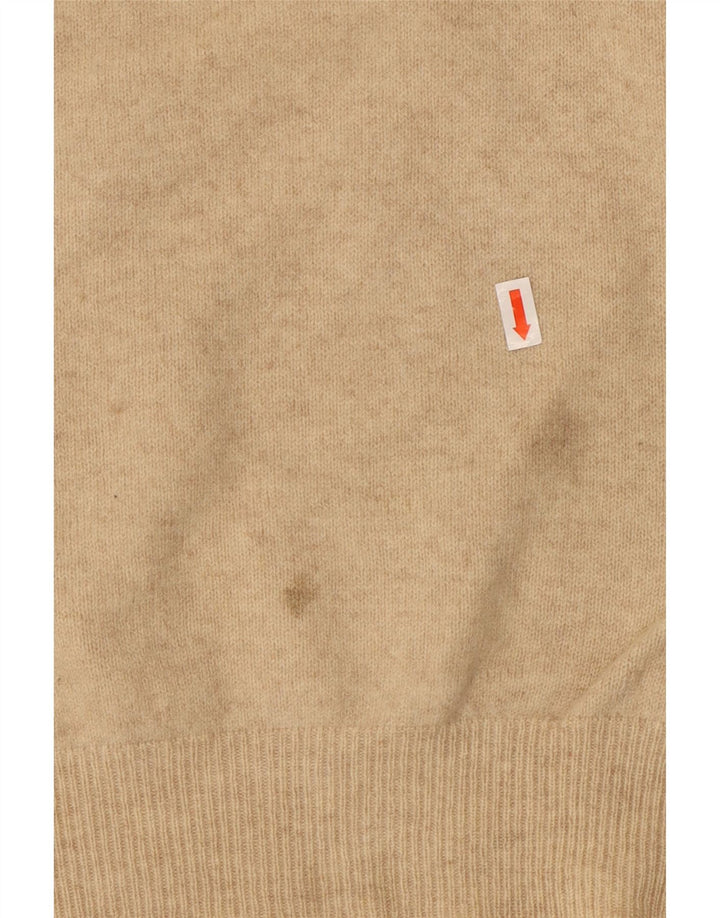 Benetton Damen-Pullover mit Rundhalsausschnitt, Mittelbeige
