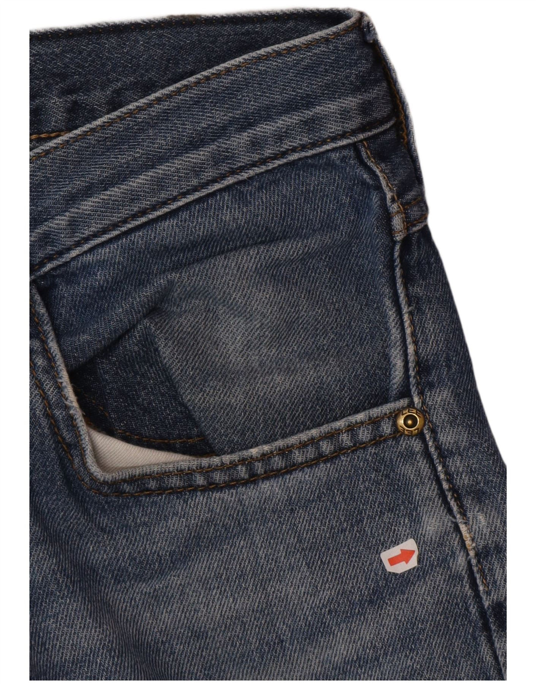 Lee Mens 5 Pocket Short Denim Shorts W31 Medium Blue Cotton