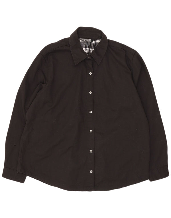 Lee Womens Loose Fit Lumberjack Shirt UK 18 XL Black Cotton