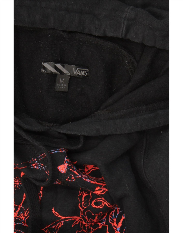 Vans Womens Graphic Hoodie Jumper UK 14 Medium Black