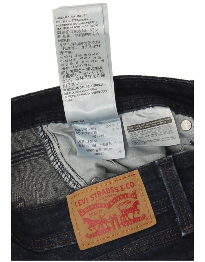 Levi's Womens 529 Curvy Bootcut Jeans W31 L30 Navy Blue Cotton
