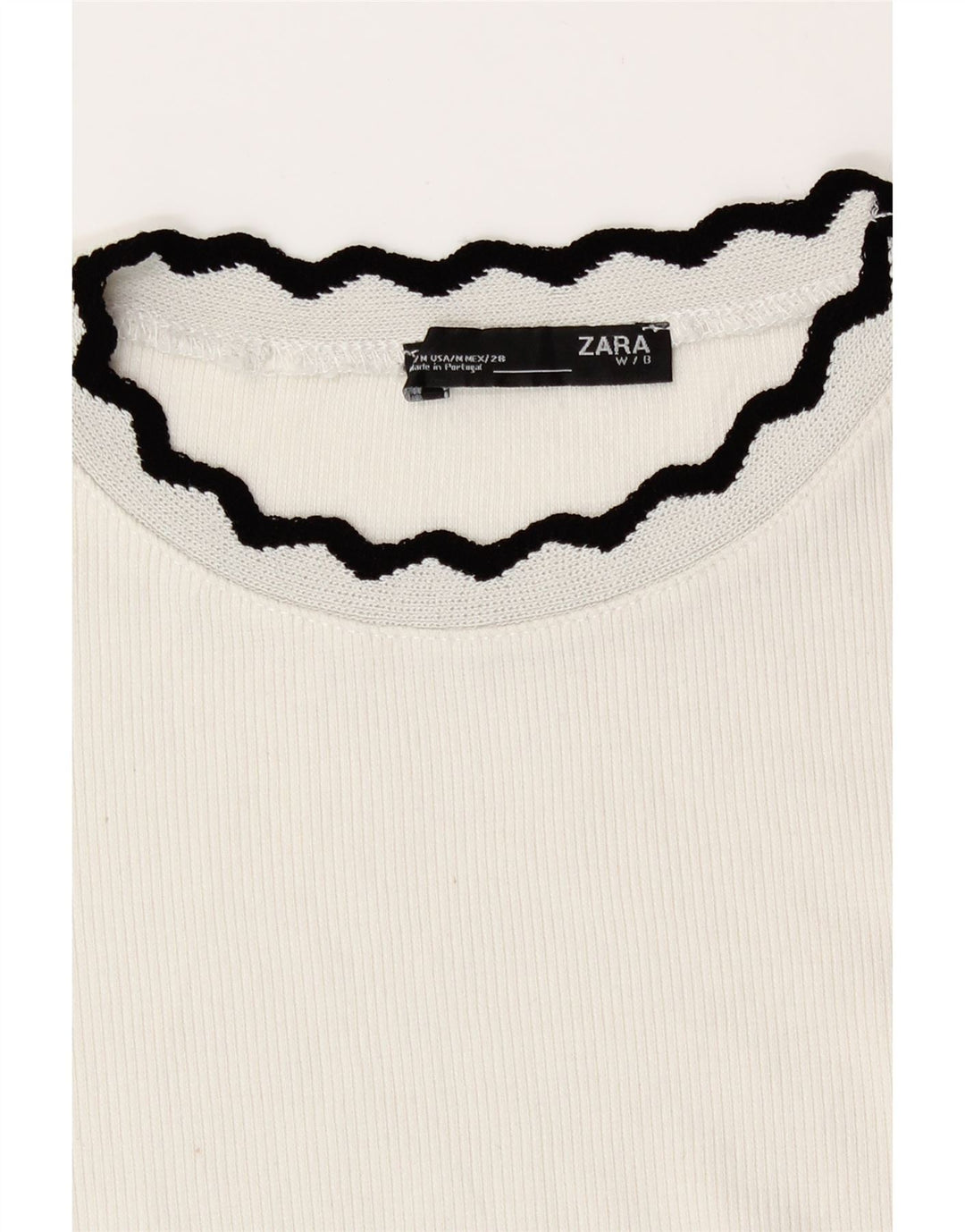 Zara Womens Crop Top Long Sleeve UK 12 Medium White