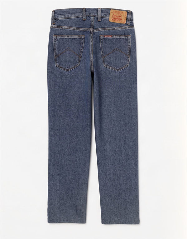 Carrera Damen 700 Straight Jeans W38 L30 Blaue Baumwolle