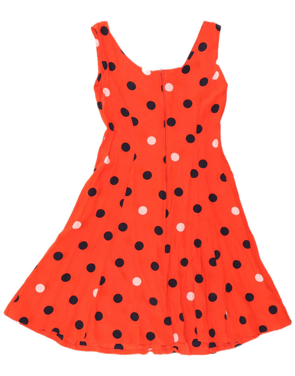 Prendisole vintage da donna UK 14 medio a pois rossi