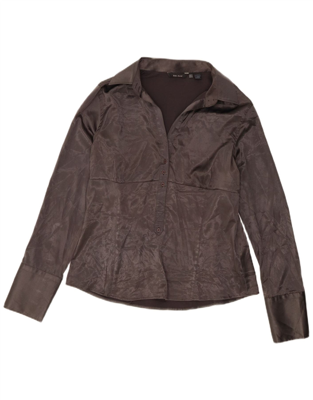 Pulôver feminino Zara blusa UK 18 XL cinza poliéster