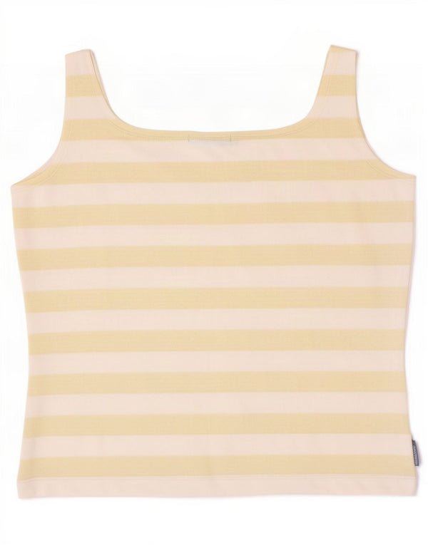 Marina Yachting Canottiera corta da donna UK 18 XL a righe gialle