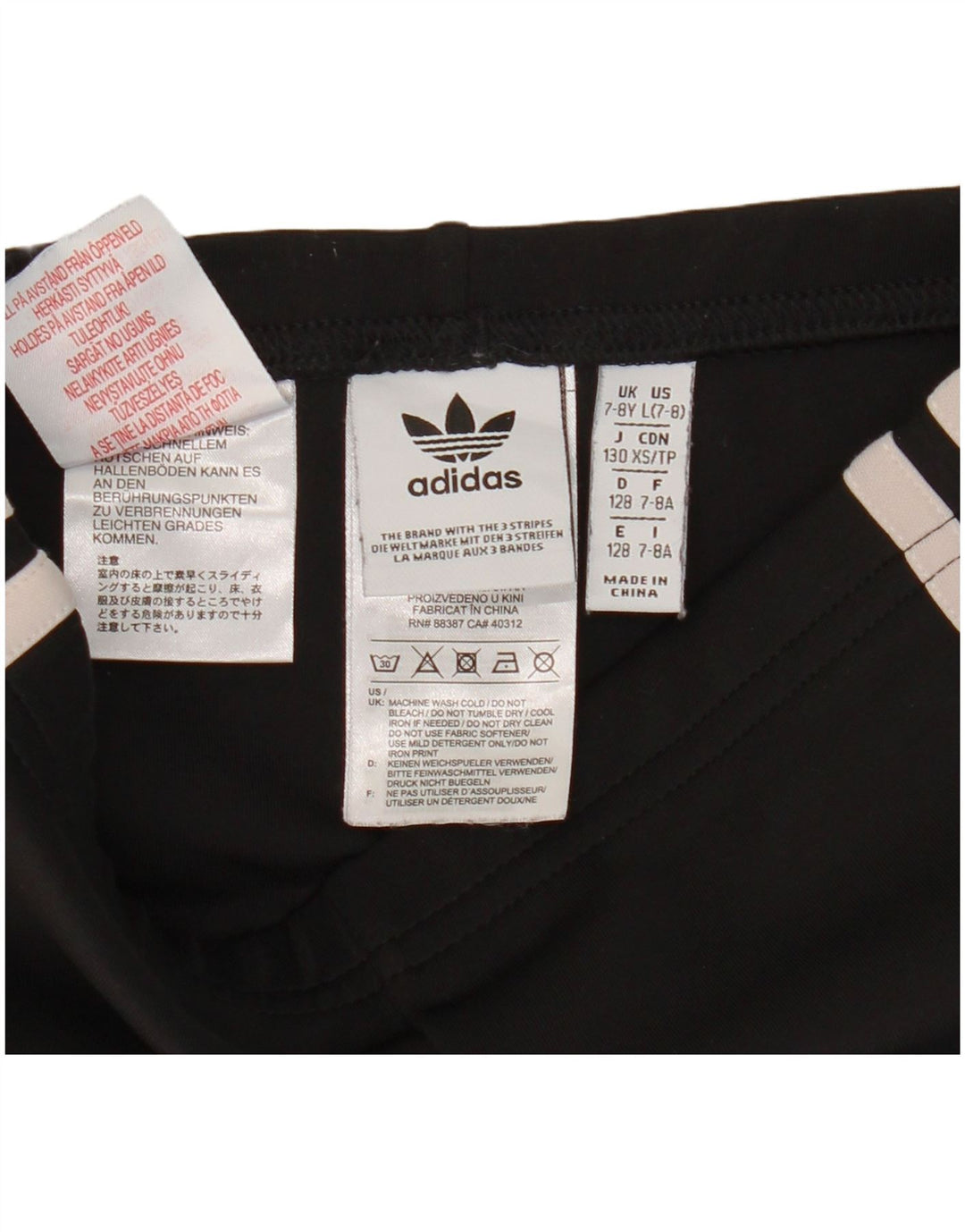 Adidas Girls Leggings 7-8 Years  Black Polyester