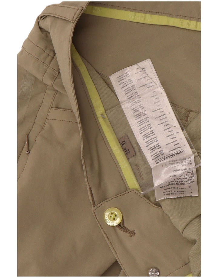 SALEWA Womens Bermuda Shorts UK 14 Large W38 Khaki Polyamide