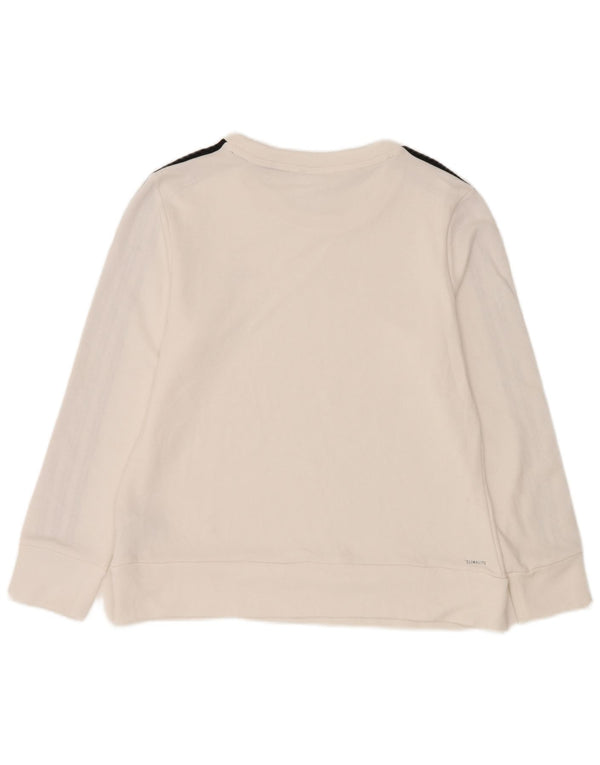 Felpa da donna Adidas Climalite Jumper UK 12/14 Poliestere bianco medio