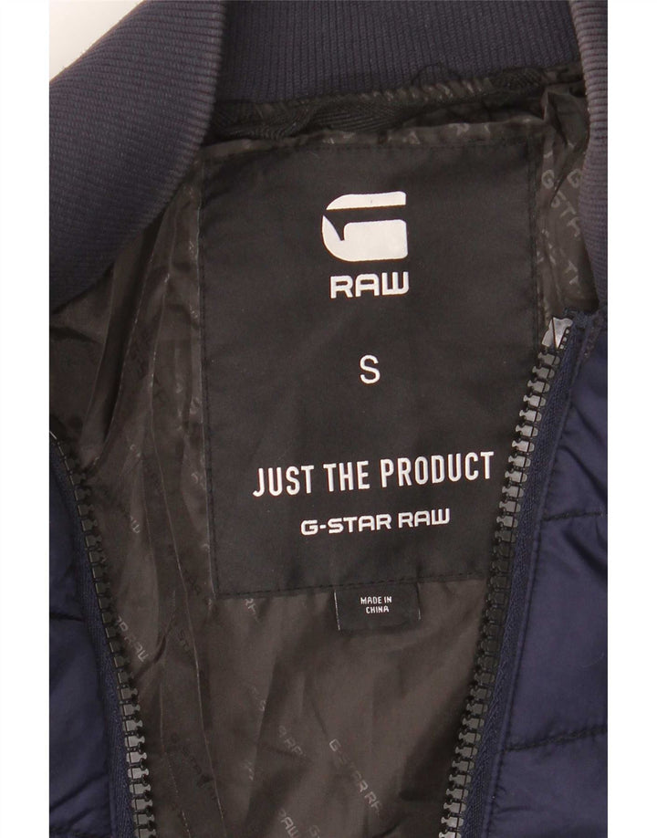 G-Star Mens Padded Jacket UK 36 Small Navy Blue Polyamide