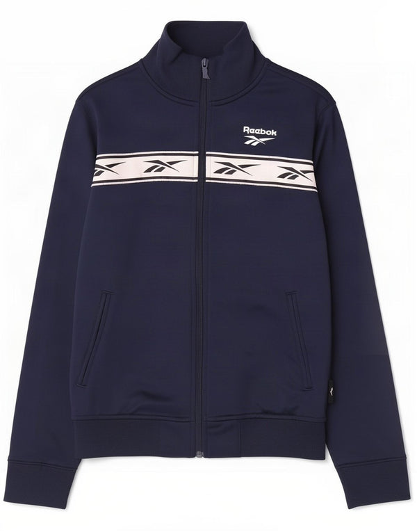 Giacca Reebok da donna con grafica grafica, giacca UK 4/6 XS, colore blu navy