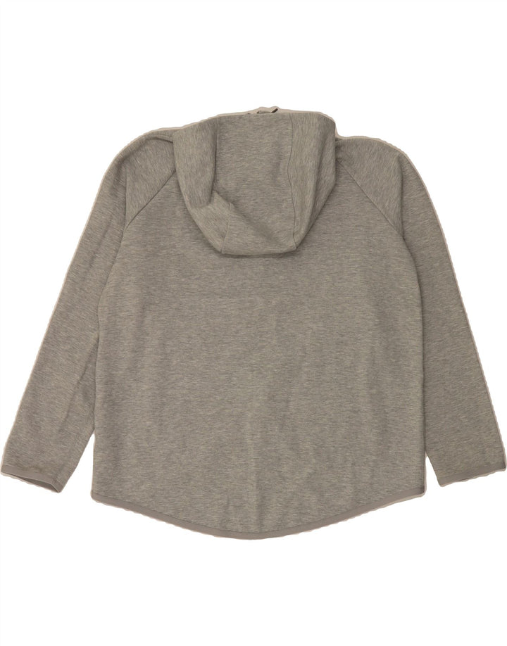 NIKE Womens Oversized Zip Hoodie Sweater UK 16 Large Grey Cotton Vintage Nike and Second-Hand Nike from Messina Hembry 