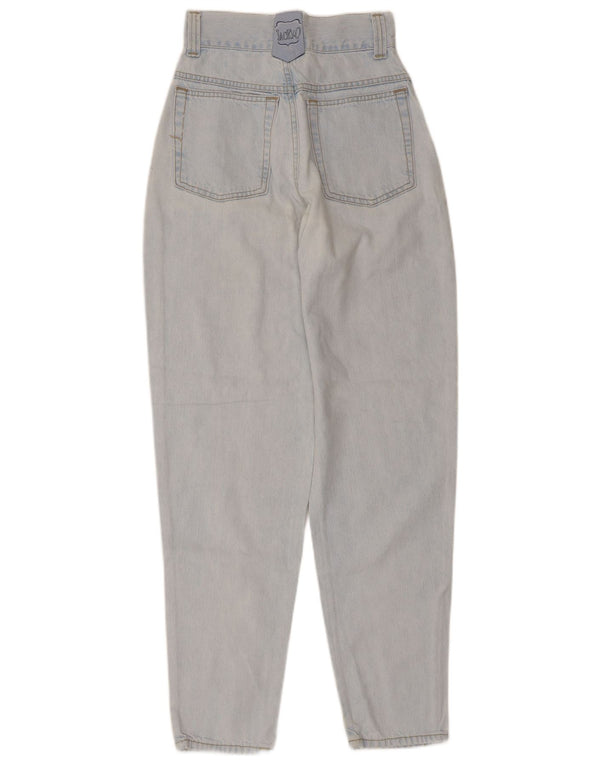 Jacky-O Womens High Waist Tapered Jeans W26 L30 Blue Cotton