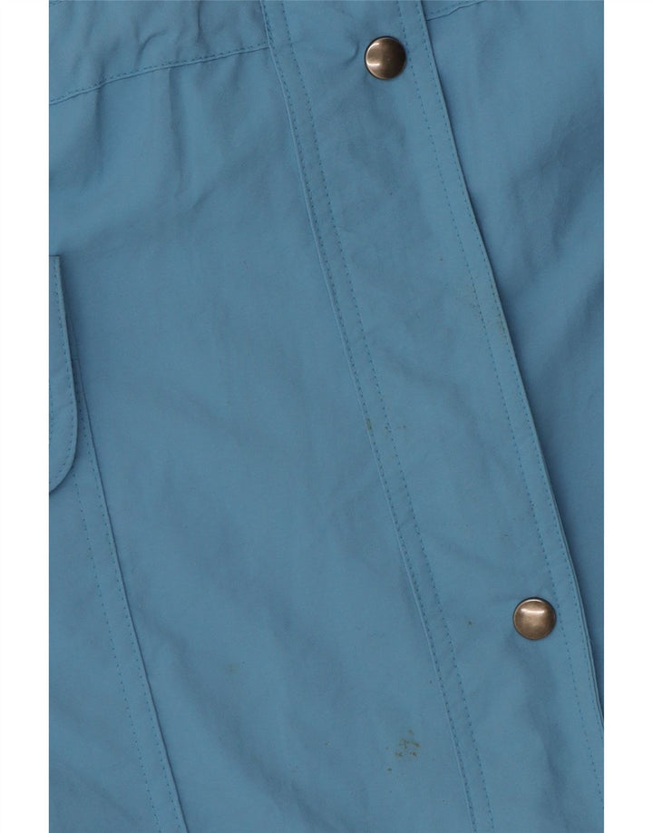 Tactel Womens Hooded Oversized Windbreaker Coat UK 10 Small Blue Polyamide