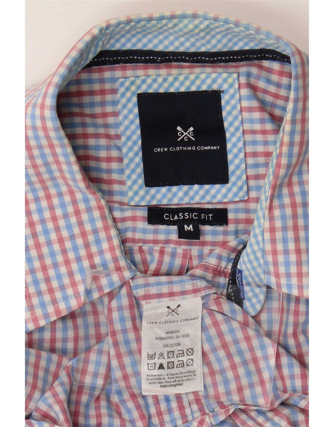 Crew Clothing Mens Classic Fit Shirt Medium Multicoloured Gingham Cotton