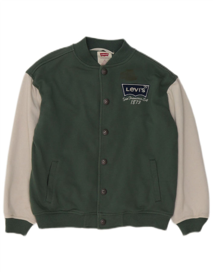 Giacca college grafica per ragazzi Levi's 7-8 anni in cotone color block verde