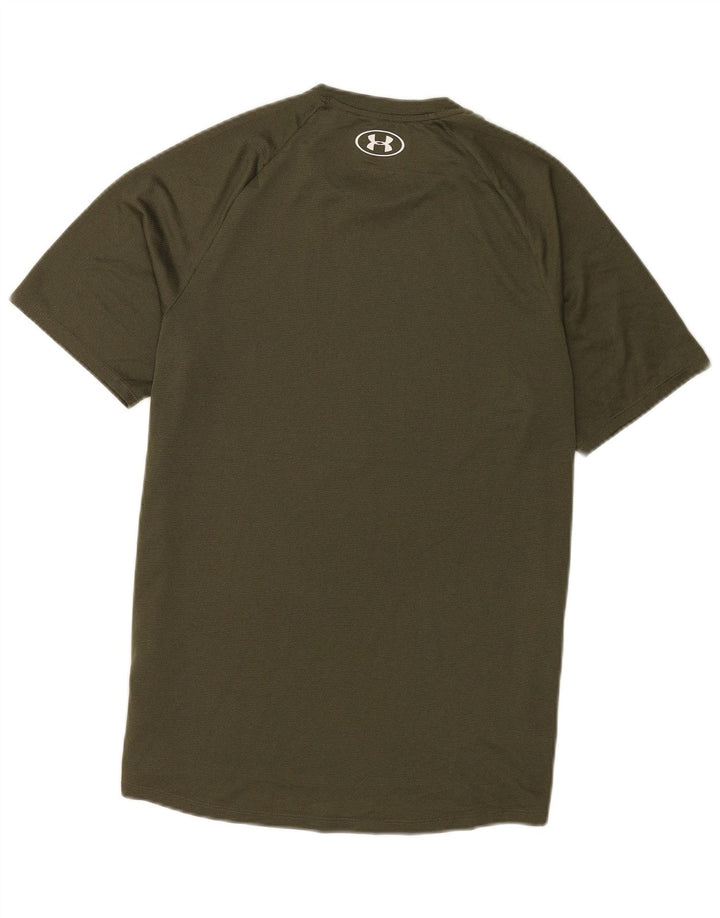 Under Armour Mens T-Shirt Top Medium Khaki Polyester