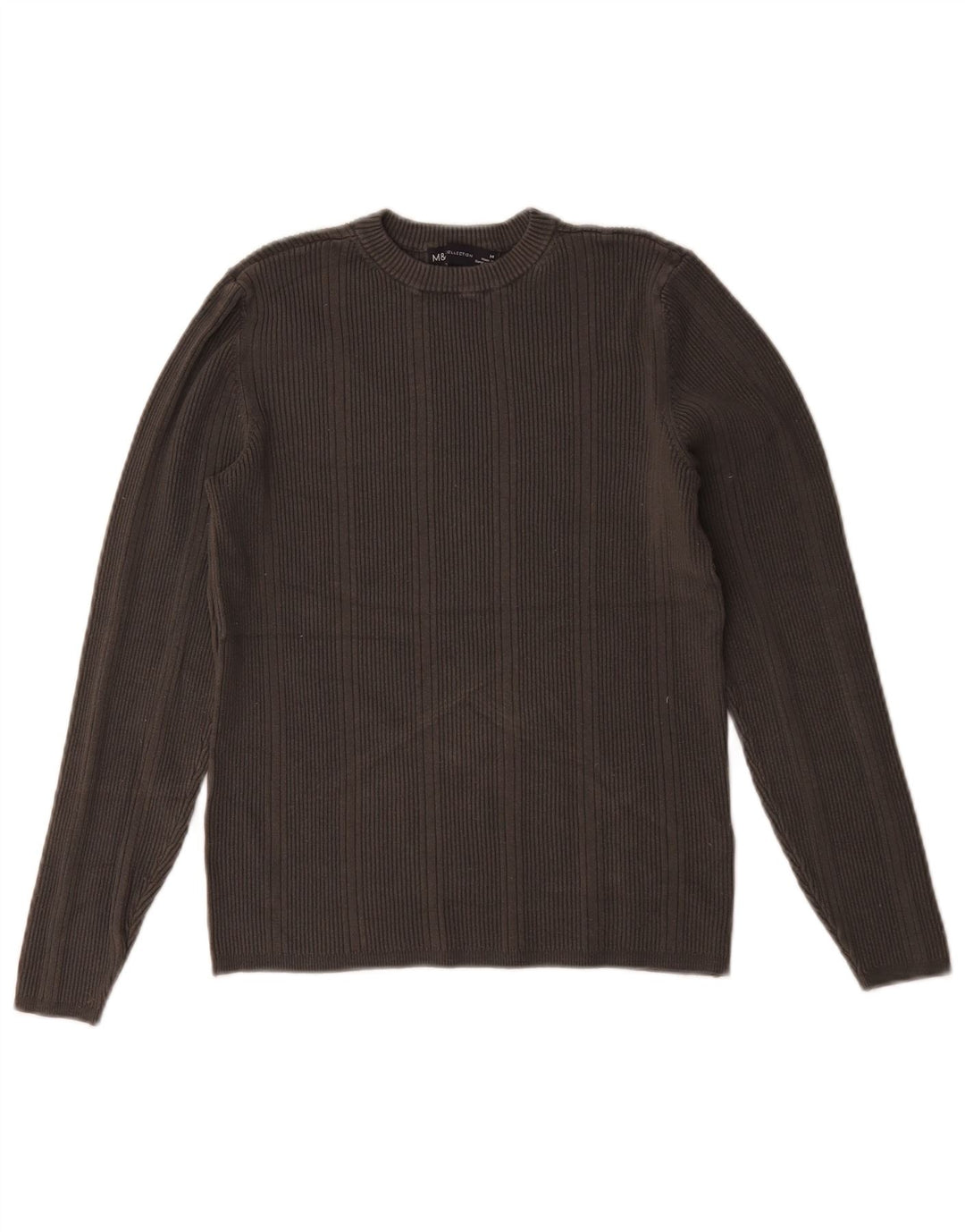 Marks & Spencer Womens Top Long Sleeve UK 14 Medium Grey Viscose
