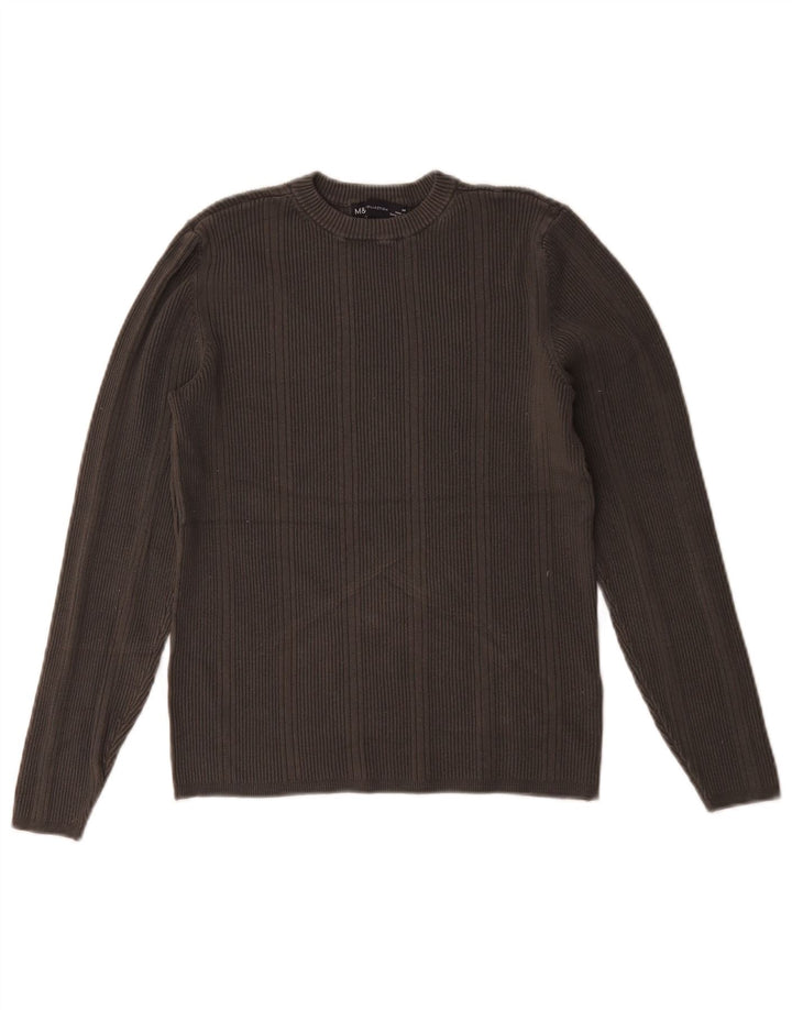 Marks & Spencer Womens Top Long Sleeve UK 14 Medium Grey Viscose