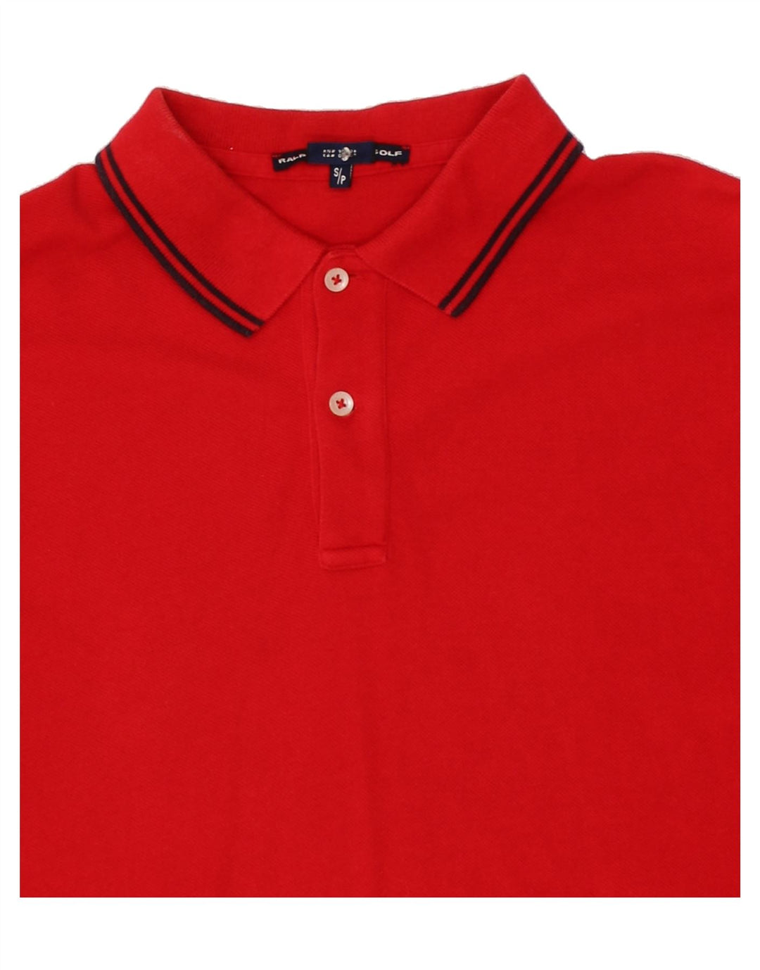 RALPH LAUREN Mens Polo Shirt Small Red Cotton Vintage Ralph Lauren and Second-Hand Ralph Lauren from Messina Hembry 