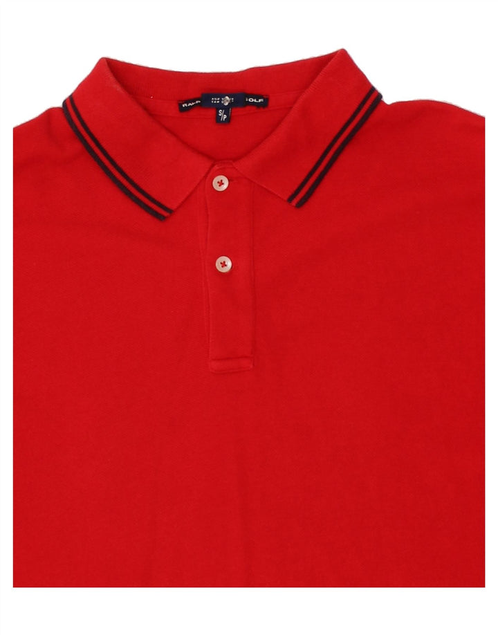 RALPH LAUREN Mens Polo Shirt Small Red Cotton Vintage Ralph Lauren and Second-Hand Ralph Lauren from Messina Hembry 