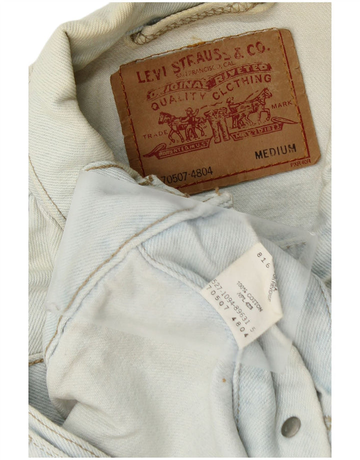 Levi's Veste en Jean Homme UK 38 Bleu Moyen Coton