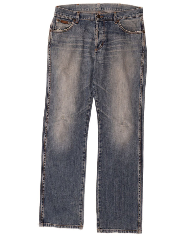 Wrangler Mens Dakota Straight Jeans W32 L34 Blue Cotton