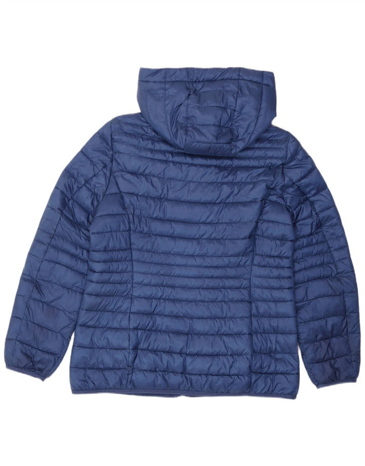 Esprit Womens Hooded Padded Jacket UK 18 XL Blue Polyester