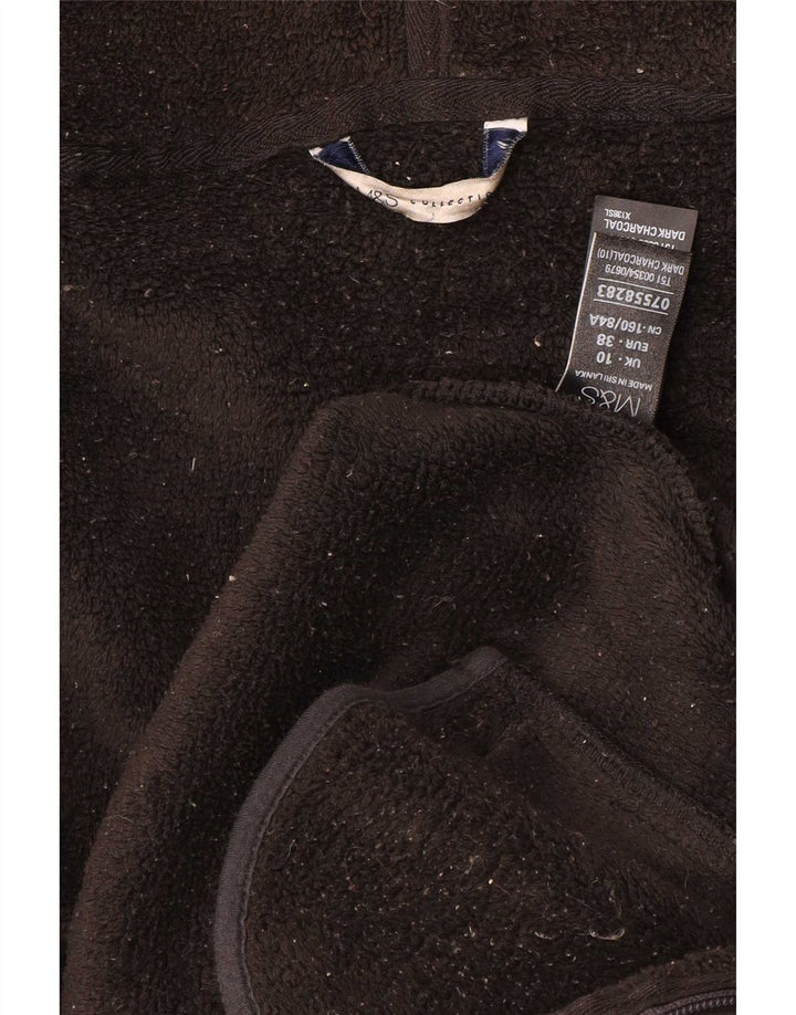 Marks & Spencer Womens Hooded Tracksuit Top Jacket UK 10 Small Grey