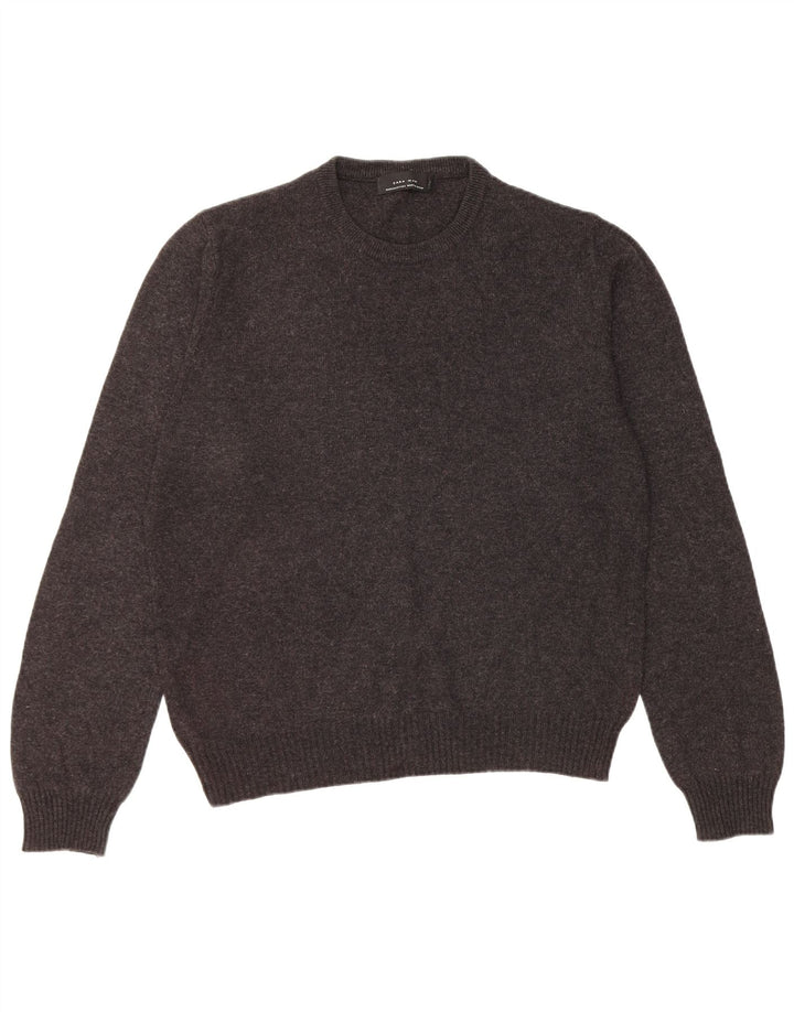Zara Mens Crew Neck Jumper Sweater Medium Black
