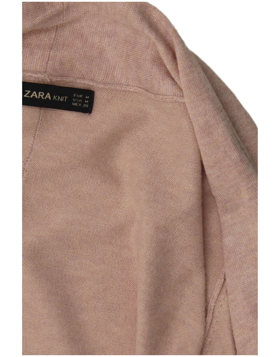 ZARA Womens Open Cardigan Sweater UK 12 Medium Pink