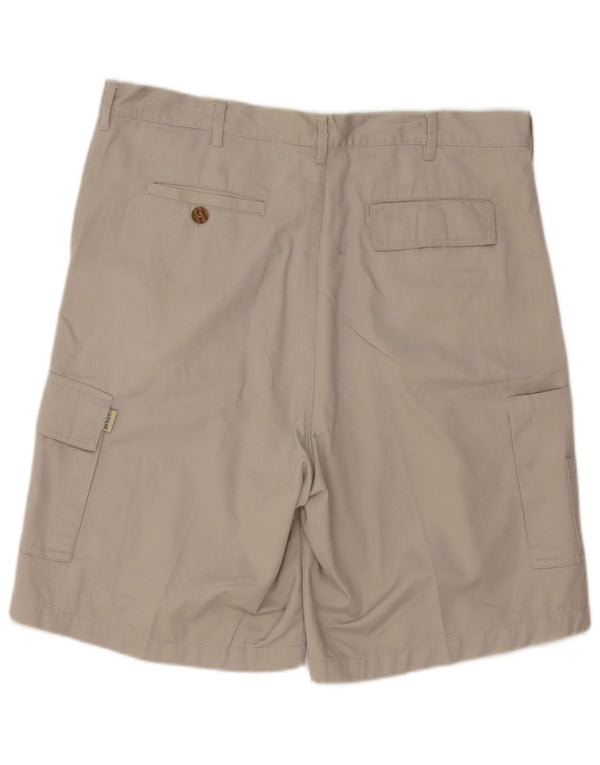 Pantaloni scurți cargo vintage pentru bărbați, cu tăiere clasică, IT 54 2XL W42 bumbac gri