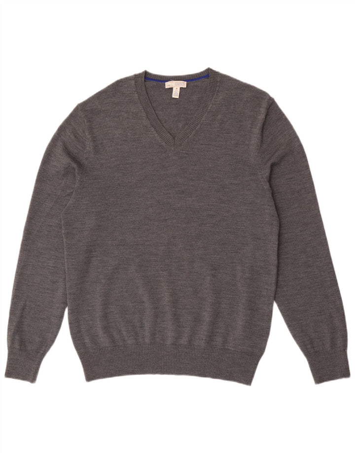 Gap Herre V-hals sweater Medium Grey Flecked Merino Wool