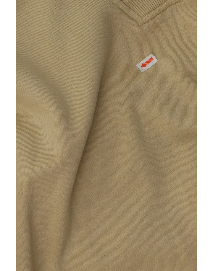 FILA Mens Sweatshirt Jumper Large Beige Cotton