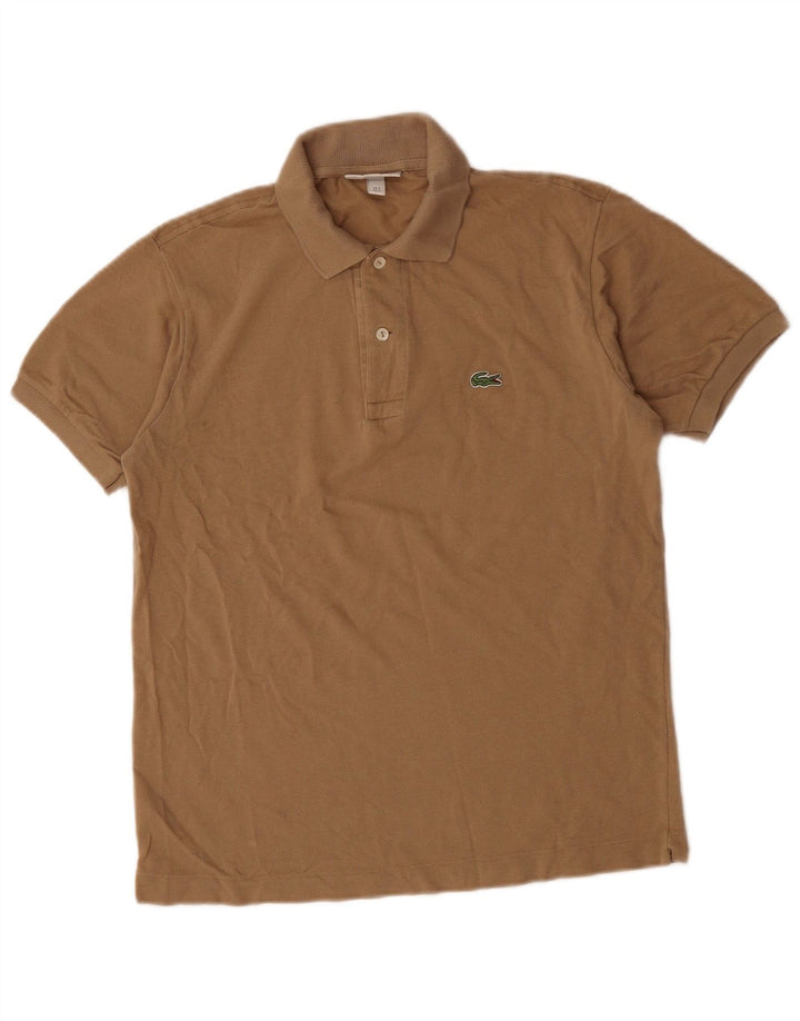 Lacoste Mens Classic Fit Polo Shirt Size 3 Small Beige Cotton