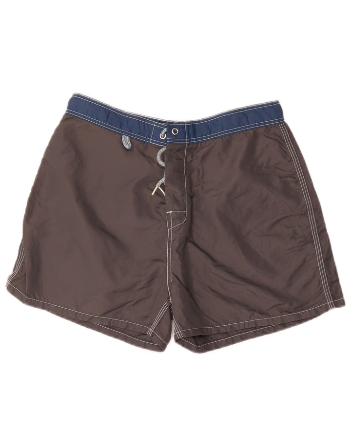 Sundek Mens Swimming Shorts Small Grey Colourblock