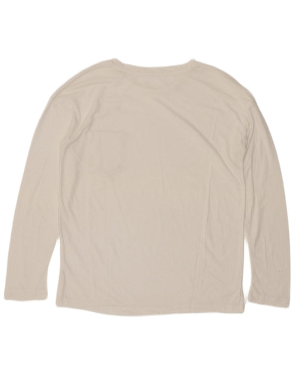 Zara Damen Trafaluc Top Langarm UK 10 Small Weiß