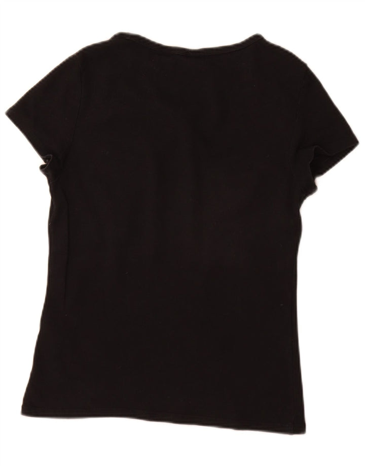 Levi's Womens T-Shirt Top UK 12 Medium Black Cotton