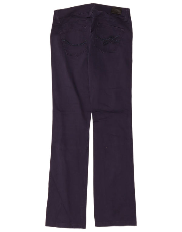 Guess Damen Starlet Straight Freizeithose W26 L32 Marineblaue Baumwolle