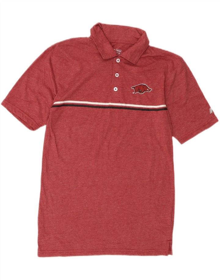 RUSSELL ATHLETIC Mens Polo Shirt UK 34/36 Small Red Polyester Vintage Russell Athletic and Second-Hand Russell Athletic from Messina Hembry 