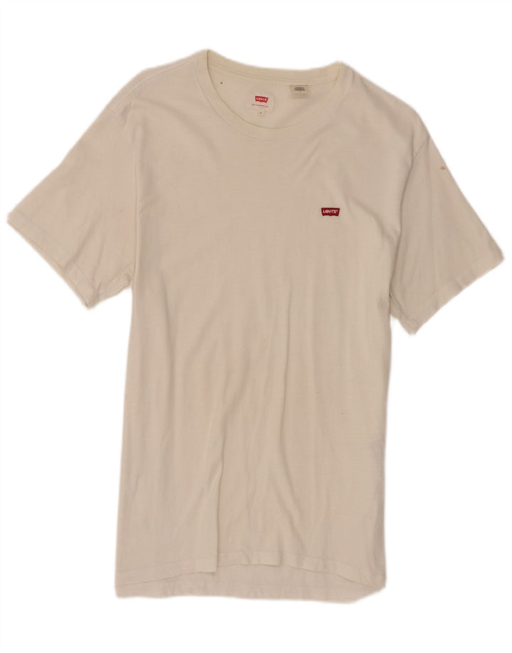 Levi's Mens T-Shirt Top Medium White Cotton