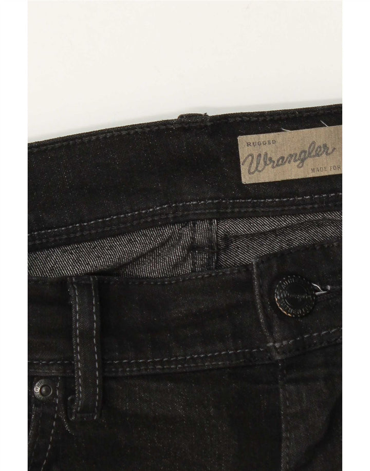 Wrangler Mens Rugged Straight Jeans W32 L33 Black